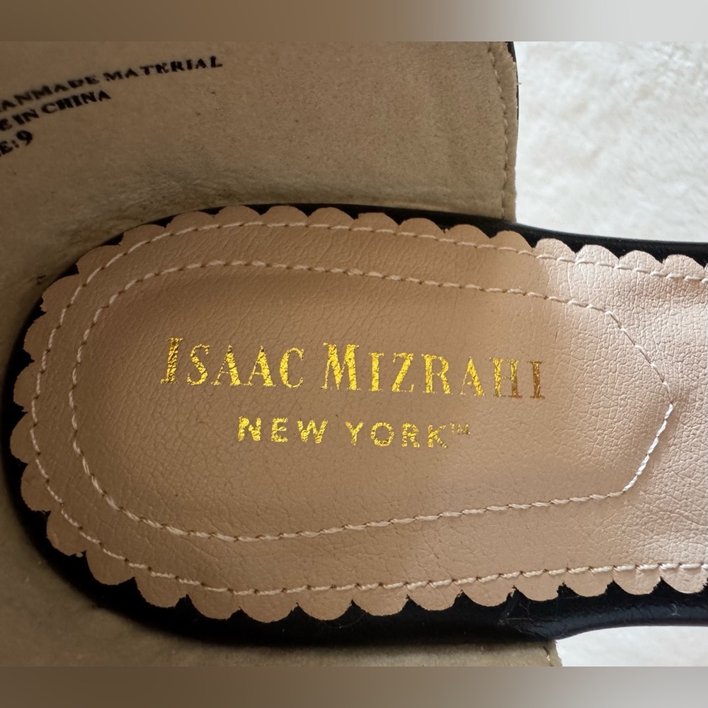 NEW Isaac Mizrahi D'Orsay Aztec Woven Black & Natural Flats Size 9 - Picture 6 of 8